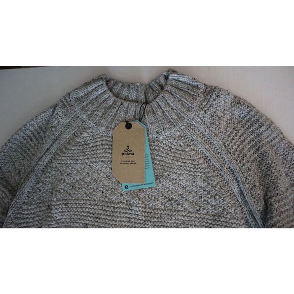 PrAna 1966191 Women's Sz Large Gray Nemma Standard Fit Knit Sweater $99+ - Picture 4 of 9